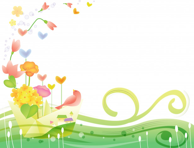 Обои картинки фото векторная графика, цветы , flowers, цветы, фон