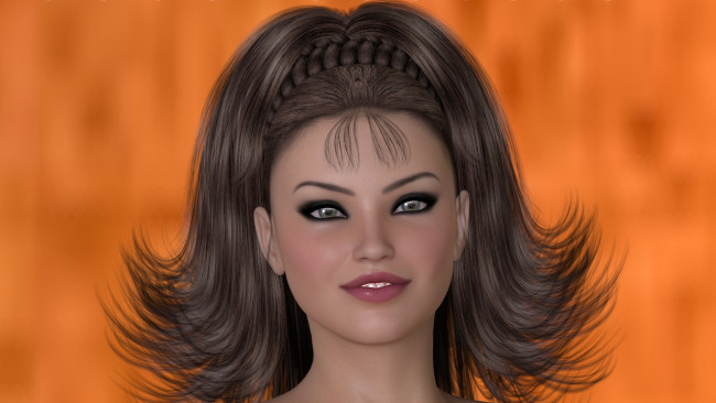 Обои картинки фото 3д графика, портрет , portraits, девушка, взгляд, фон