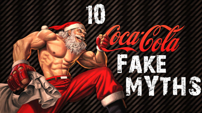 Обои картинки фото бренды, coca-cola, кока-кола, перчатки, мешок, дед, мороз