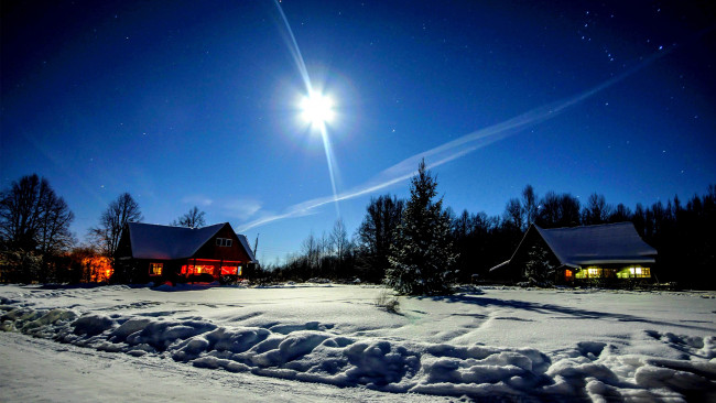 Обои картинки фото города, - пейзажи, снег, дома