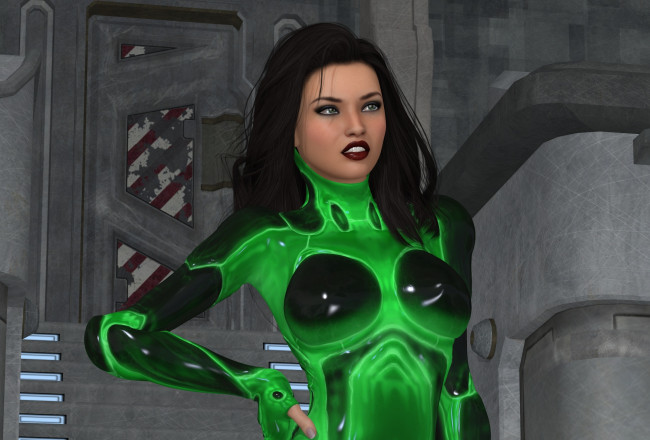 Обои картинки фото 3д графика, люди , people, девушка, взгляд, фон