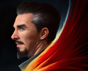 Картинка рисованное кино рисунок бенедикт камбербэтч доктор стрэндж арт benedict cumberbatch doctor strange