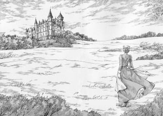 Картинка разное арты замок горничная девушка рисунок