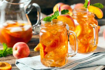 Картинка еда напитки мята персик