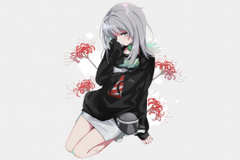 Картинка аниме utau девушка взгляд фон