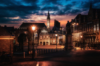 Картинка haarlem+nights города -+огни+ночного+города простор