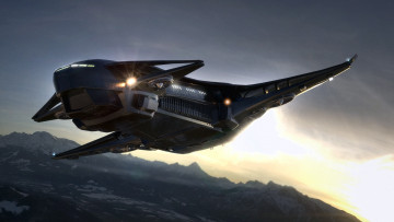 Картинка фэнтези космические+корабли +звездолеты +станции полет космический корабль поверхность планета