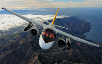 Картинка авиация авиационный+пейзаж креатив самолет кабина пейзаж полет lockheed+s3+viking