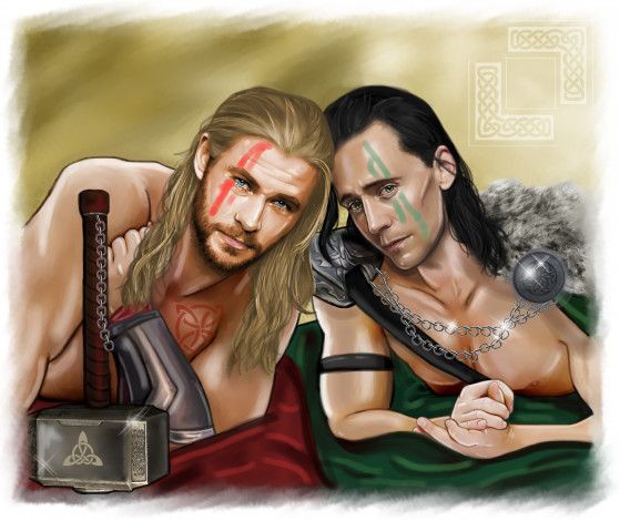 Обои картинки фото рисованное, кино, фон, мужчины, молот, взгляд