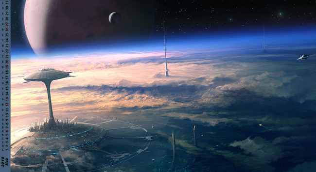 Обои картинки фото календари, фэнтези, 2018, планета