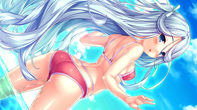 Обои картинки фото аниме, unknown,  другое , девушка, фон, взгляд