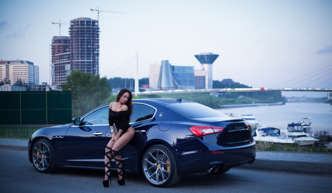 Обои картинки фото автомобили, -авто с девушками, авто, девушки