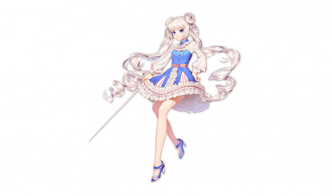 Обои картинки фото аниме, unknown,  другое , фон, взгляд, девушка