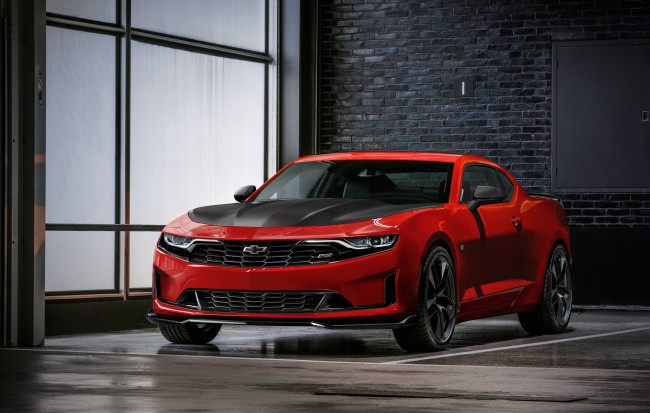 Обои картинки фото 2019 chevrolet camaro rs 1le, автомобили, camaro, купе, rs, chevrolet, 2019, шевроле, красный