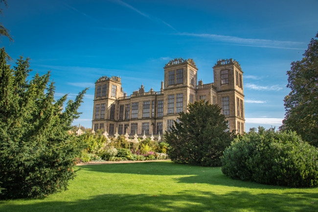 Обои картинки фото hardwick hall, города, - панорамы, простор