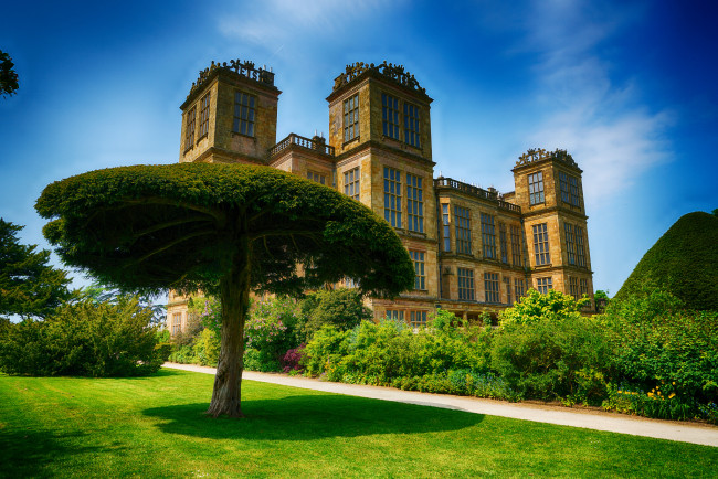 Обои картинки фото hardwick hall, города, - здания,  дома, простор