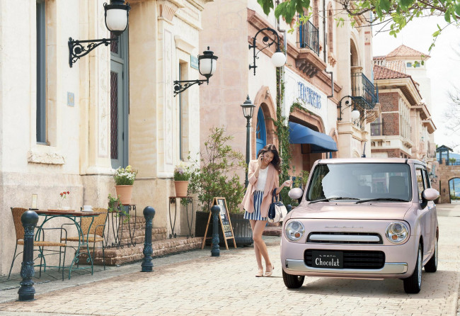 Обои картинки фото suzuki alto lapin chocolat, автомобили, -авто с девушками, suzuki