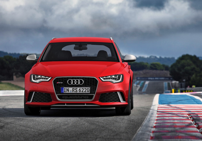 Обои картинки фото audi rs6 2012, автомобили, audi, небо, шоссе, трасса, дорога, тучи, красный, ауди
