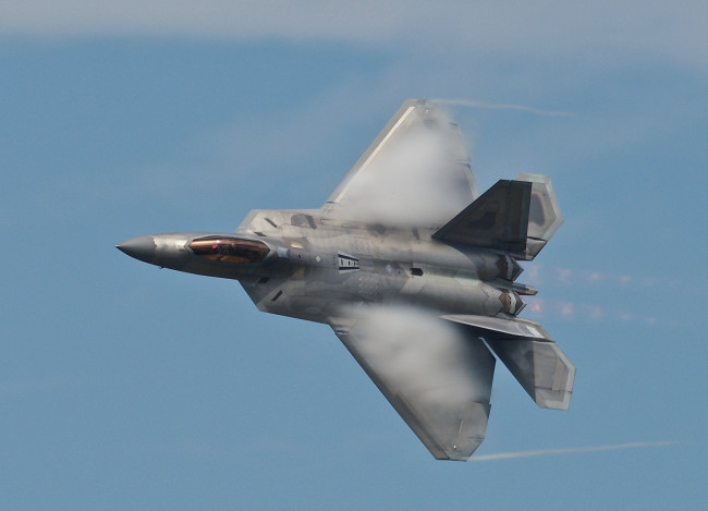 Обои картинки фото f - 22 raptor, авиация, боевые самолёты, ввс