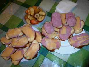 Картинка еда бутерброды +гамбургеры +канапе хлеб яблоки бананы сыр колбаса