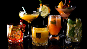 Картинка еда напитки +коктейль ассорти коктейли
