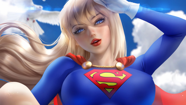 Обои картинки фото рисованное, комиксы, supergirl