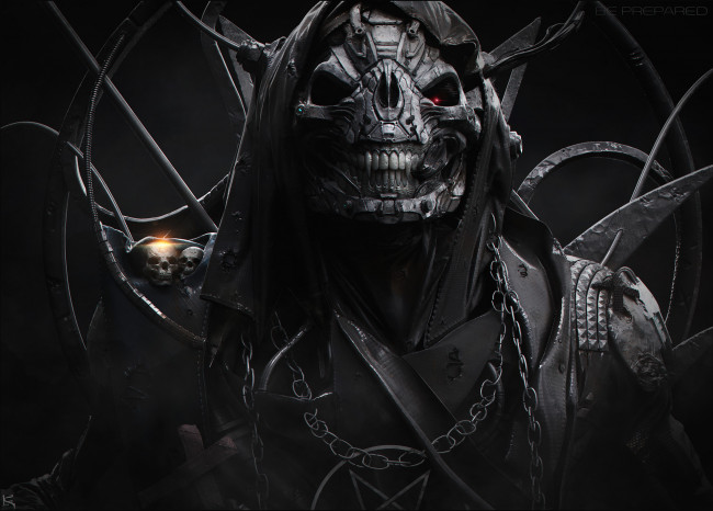 Обои картинки фото фэнтези, роботы,  киборги,  механизмы, оскал