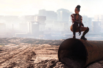 Картинка девушки анна+шаховская образ косплей наряд труба песок туман развалины