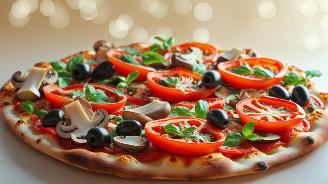 Обои картинки фото 3д графика, еда-, food, пицца