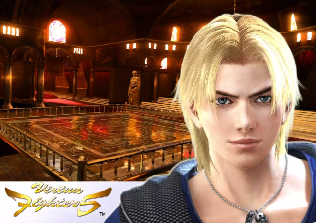 Обои картинки фото видео игры, virtua fighter 5, парень, лицо, зал, окна, площадка