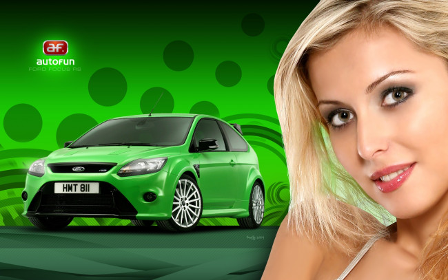 Обои картинки фото ford, focus, rs, автомобили, авто, девушками