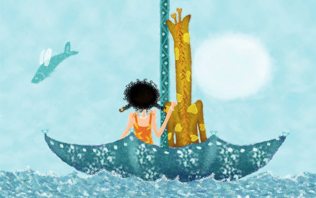 Обои картинки фото рисованные, дети