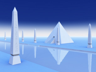 Картинка 3д графика architecture архитектура пирамида