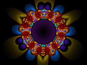 Картинка 3д графика fractal фракталы узор цвета фон