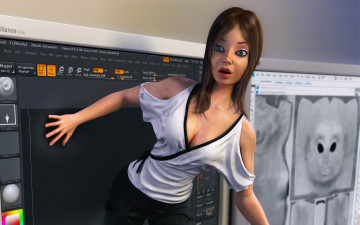 Картинка 3д графика people люди девушка