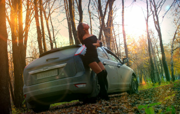 Картинка автомобили авто девушками