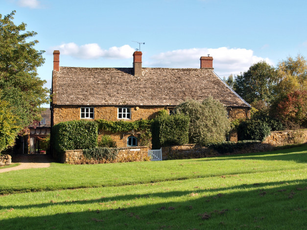 Обои картинки фото города, здания, дома, великобритания, уорикшир, уормингтон