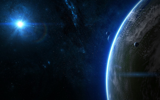 Обои картинки фото космос, арт, планеты, звезды