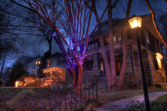 Обои картинки фото города, здания, дома, фонарь