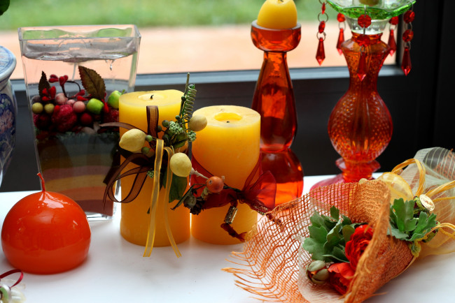 Обои картинки фото разное, свечи, декор