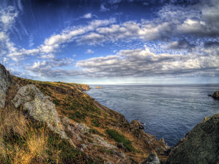 Картинка природа побережье море великобритания alderney hdr