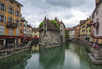 Картинка анси+ франция города -+дворцы +замки +крепости набережная вода дома