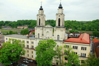 обоя каунас, города, - здания,  дома, литва, дома