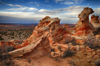 Картинка природа горы равнина скалы облака горизонт