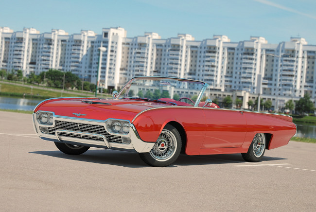 Обои картинки фото автомобили, 3д, thunderbird