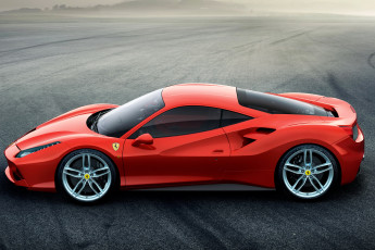 Картинка 2015+ferrari+488+gtb автомобили ferrari красный