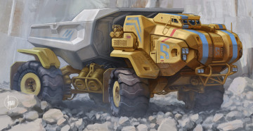 Картинка фэнтези транспортные+средства техника самосвал автомобиль будущее