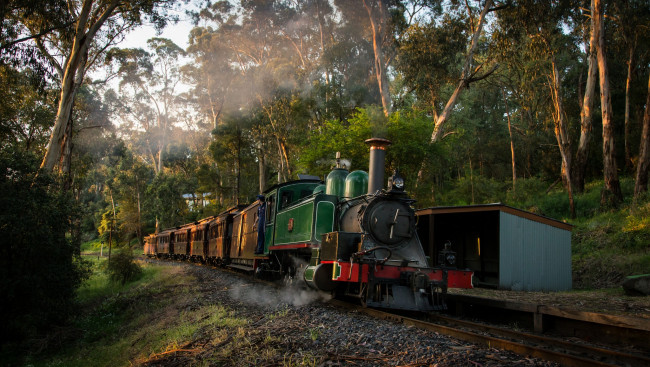 Обои картинки фото техника, паровозы, паровоз, рельсы, дорога, железная