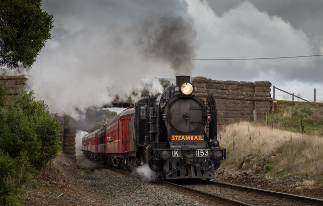 Обои картинки фото техника, паровозы, дорога, железная, паровоз, рельсы