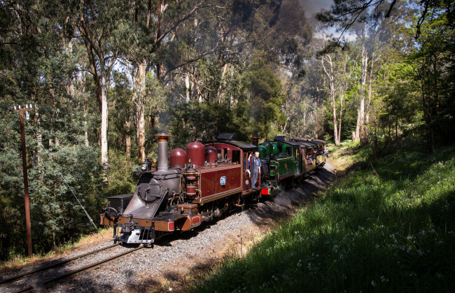 Обои картинки фото техника, паровозы, дорога, рельсы, паровоз, железная